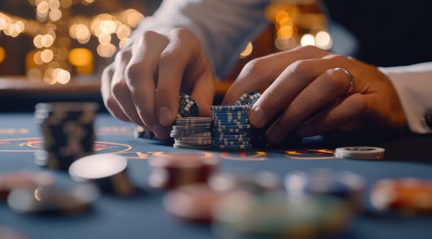 Live dealer at Free Bet Blackjack table on pisangemas4d